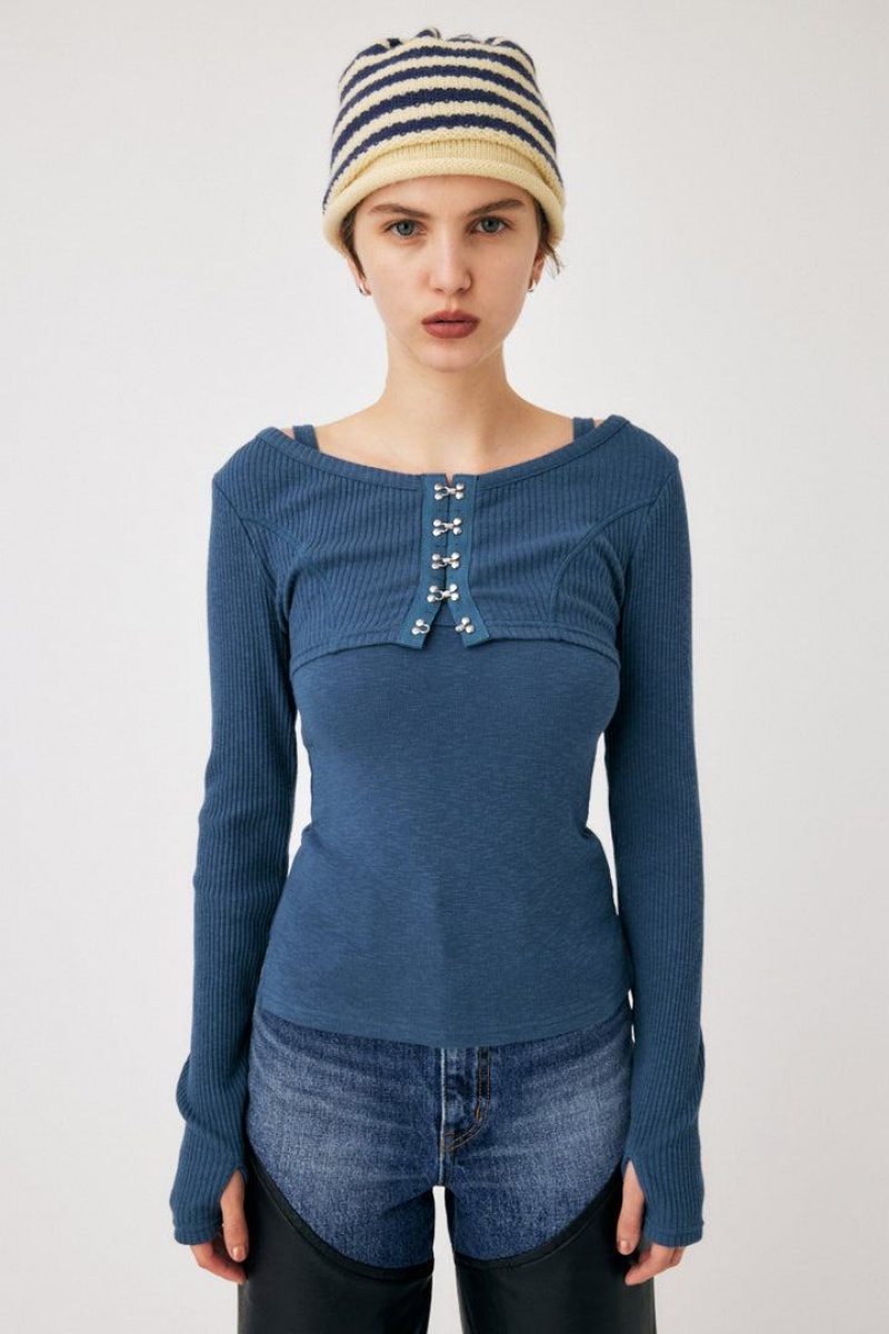 Dámské Halenka Moussy Hook & Eye Bolero Top Blankyt | JLW2760IY