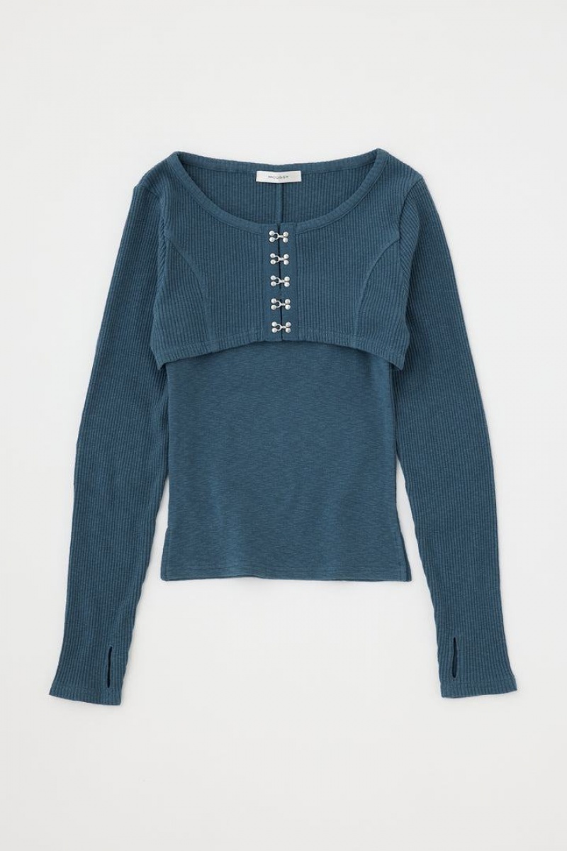 Dámské Halenka Moussy Hook & Eye Bolero Top Blankyt | JLW2760IY