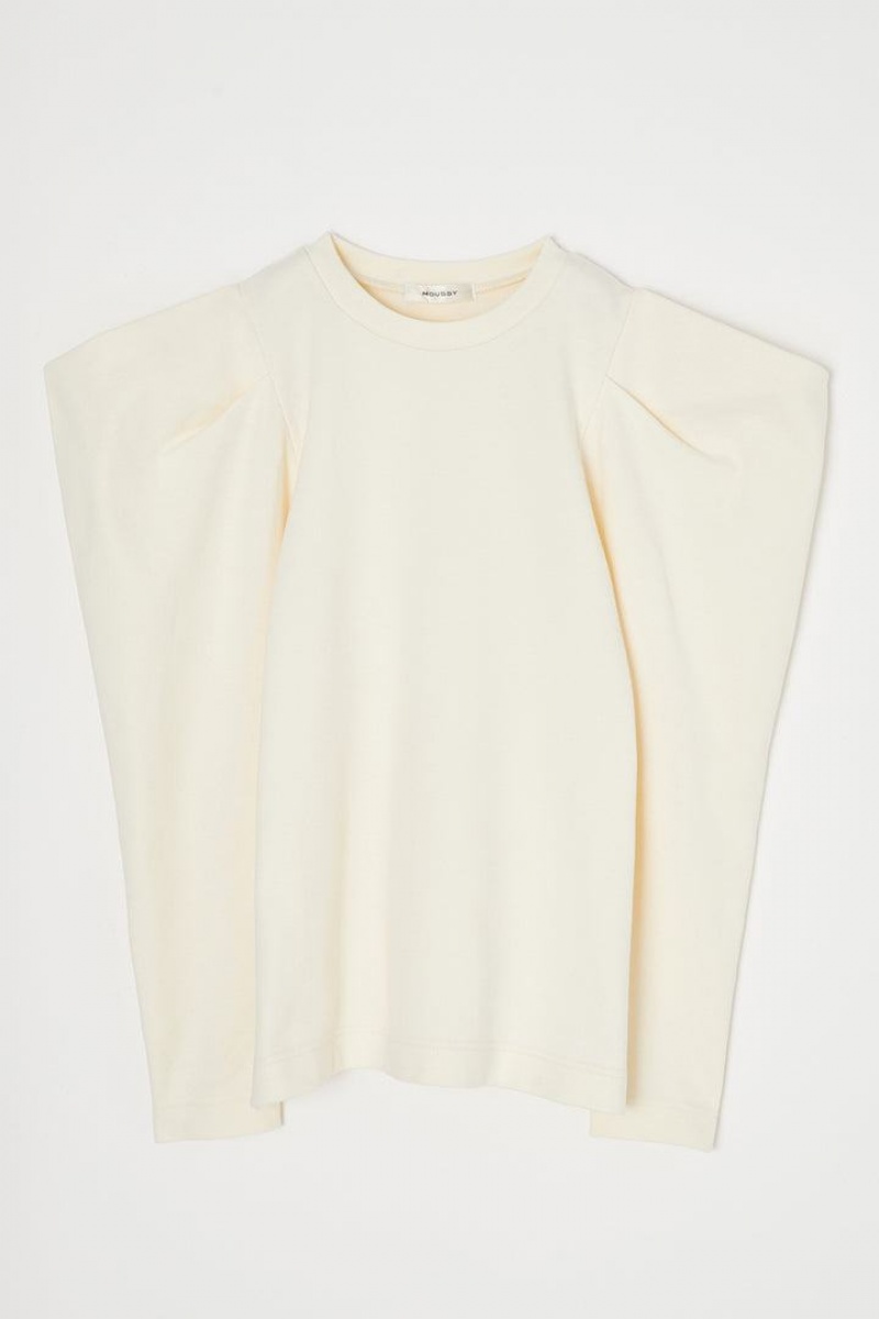 Dámské Halenka Moussy Power Shoulder Cut Top Bílé | KDH975QH