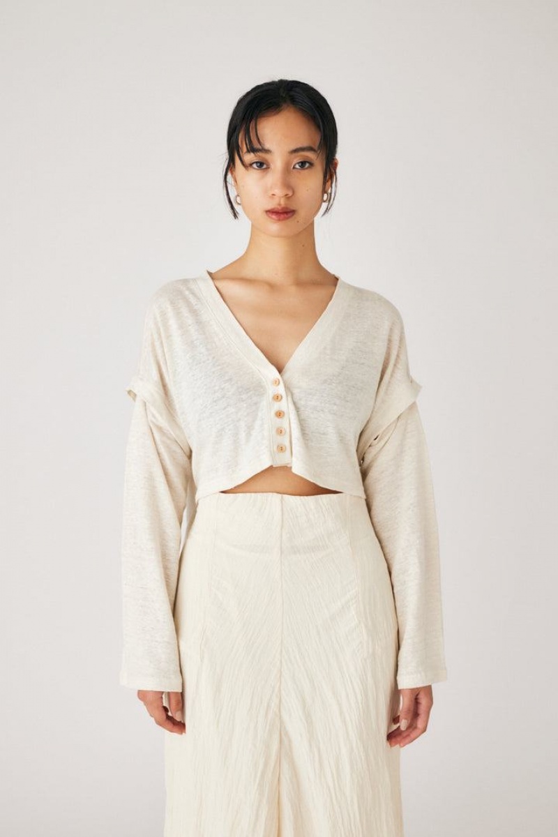 Dámské Halenka Moussy Sleeve Cut Top Bílé | NFP5512XE