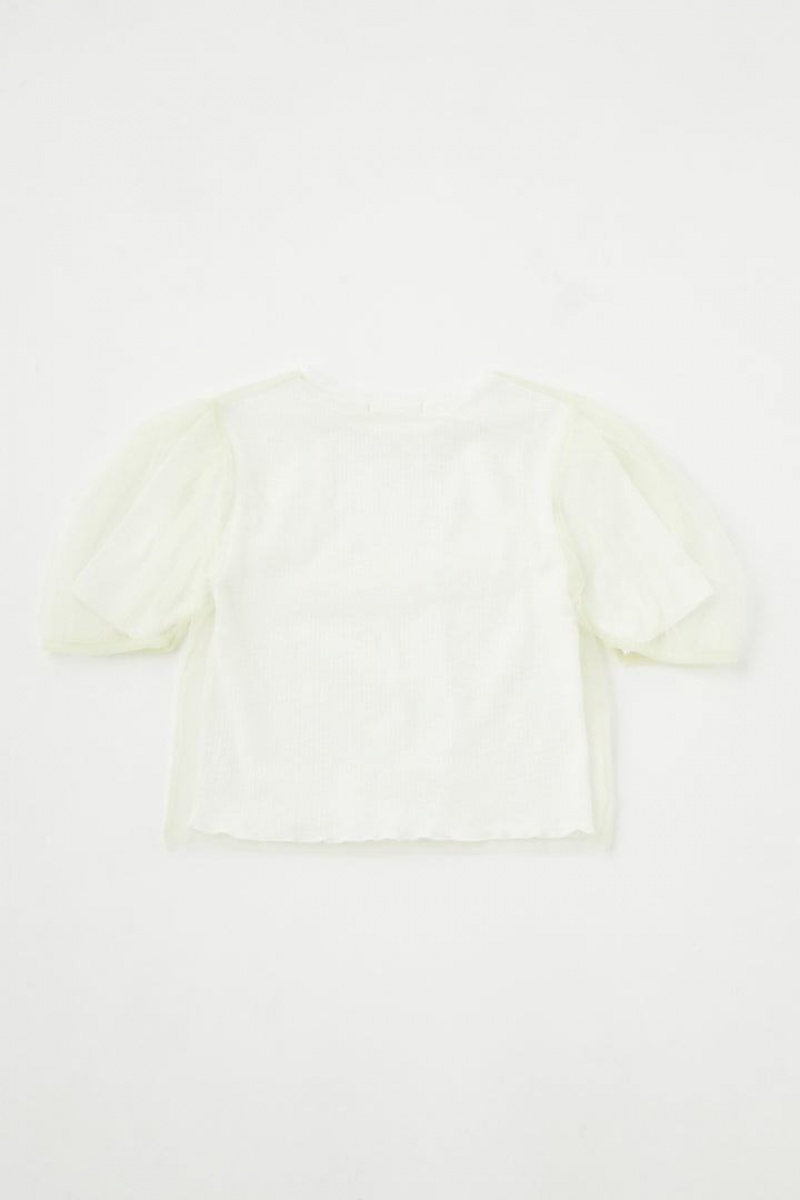 Dámské Halenka Moussy Tulle Layered Top Bílé | KJB8955RH