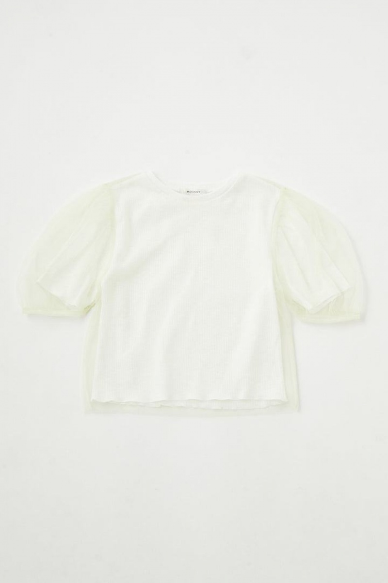 Dámské Halenka Moussy Tulle Layered Top Bílé | KJB8955RH