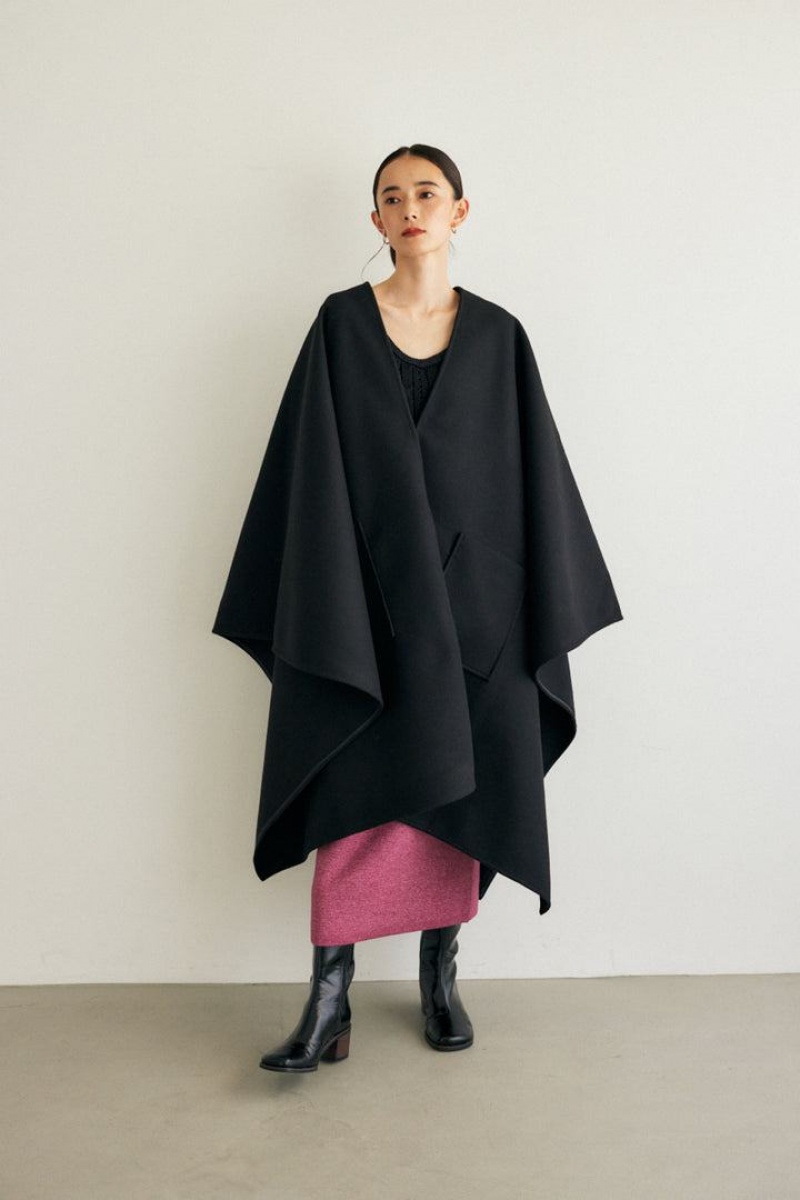 Dámské Kabáty Moussy Comfortable Cape Černé | MER10095NU