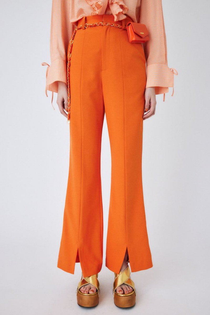 Dámské Kalhoty Moussy Slit Flare Oranžové | JGK2923RF