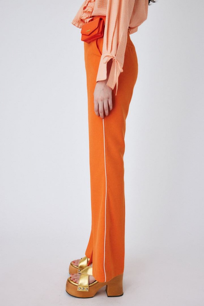 Dámské Kalhoty Moussy Slit Flare Oranžové | JGK2923RF