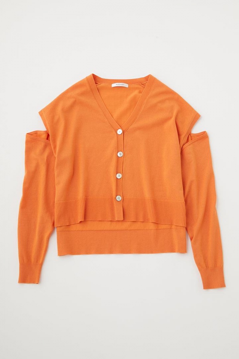 Dámské Kardigan Moussy Drop Sholuder Knit Oranžové | OTG4083JQ