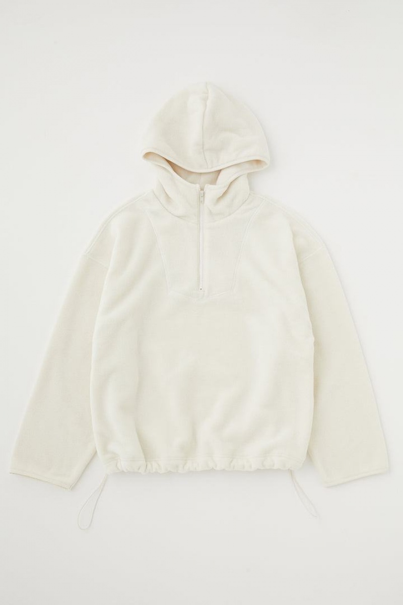 Dámské Mikina s Kapucí Moussy Fleece Bílé | MPY4060SF