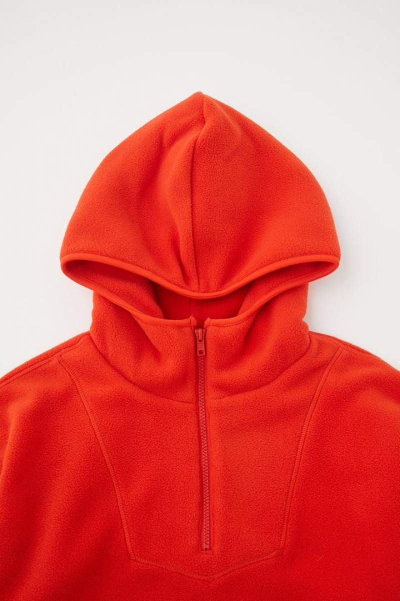 Dámské Mikina s Kapucí Moussy Fleece Oranžové | ZYP7783BK