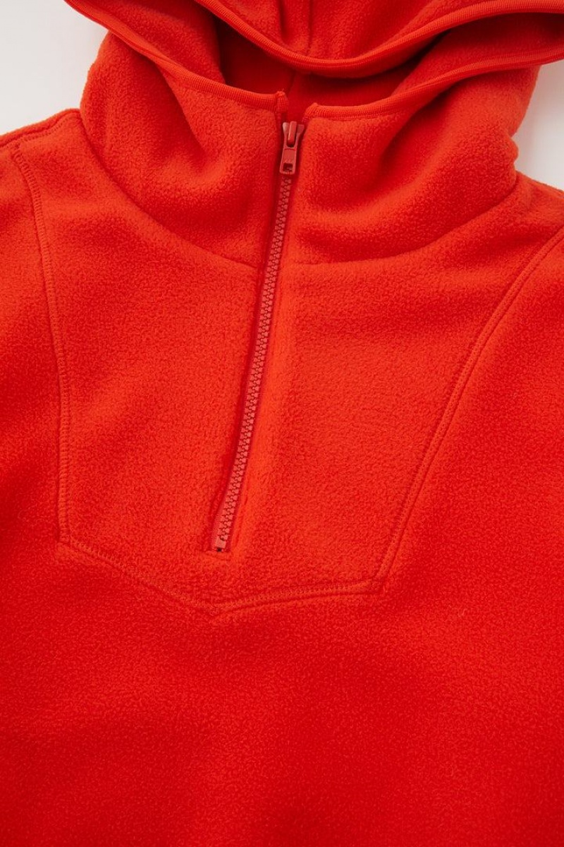 Dámské Mikina s Kapucí Moussy Fleece Oranžové | ZYP7783BK