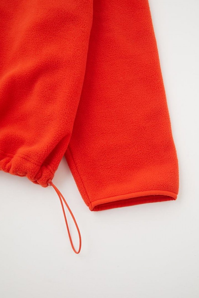 Dámské Mikina s Kapucí Moussy Fleece Oranžové | ZYP7783BK