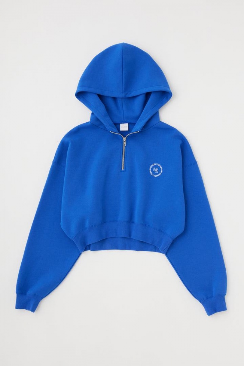 Dámské Mikina s Kapucí Moussy Half Zip Logo Blankyt | AMD934KB