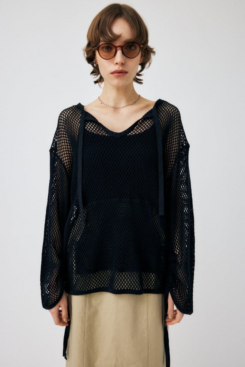 Dámské Mikiny Moussy Mesh Skipper Černé | QWS842DC