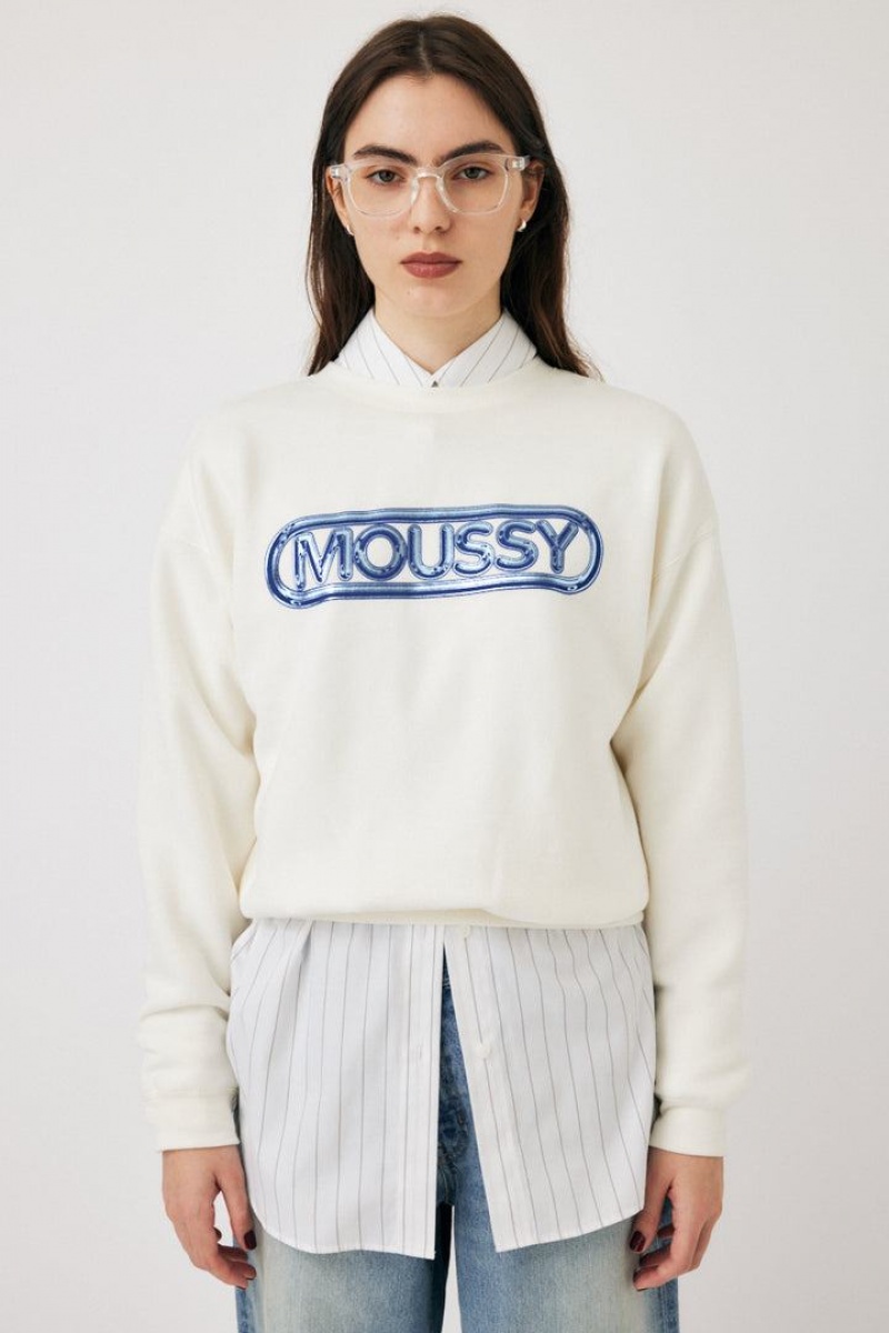 Dámské Mikiny Moussy Metallic Logo Bílé | JFI8980VK