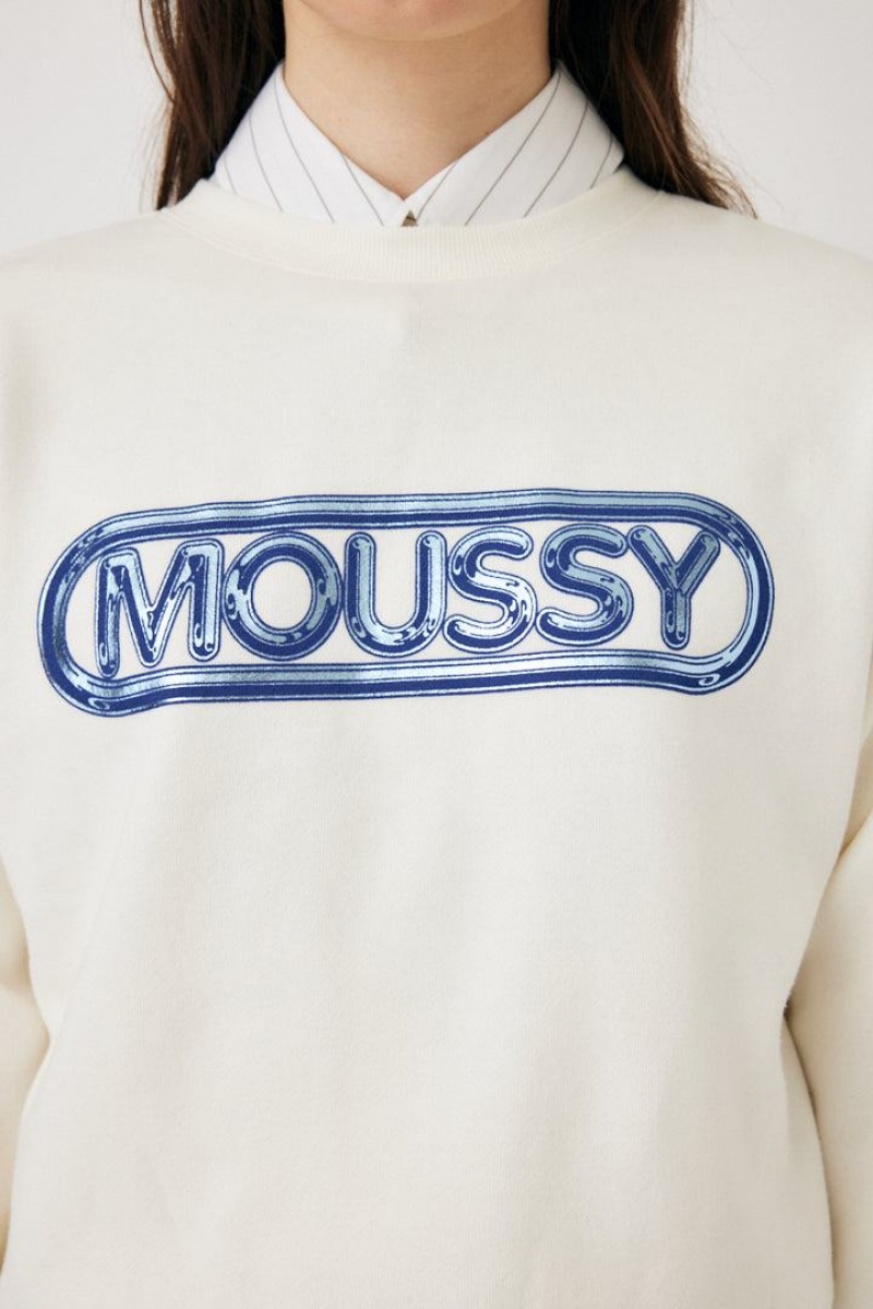 Dámské Mikiny Moussy Metallic Logo Bílé | JFI8980VK