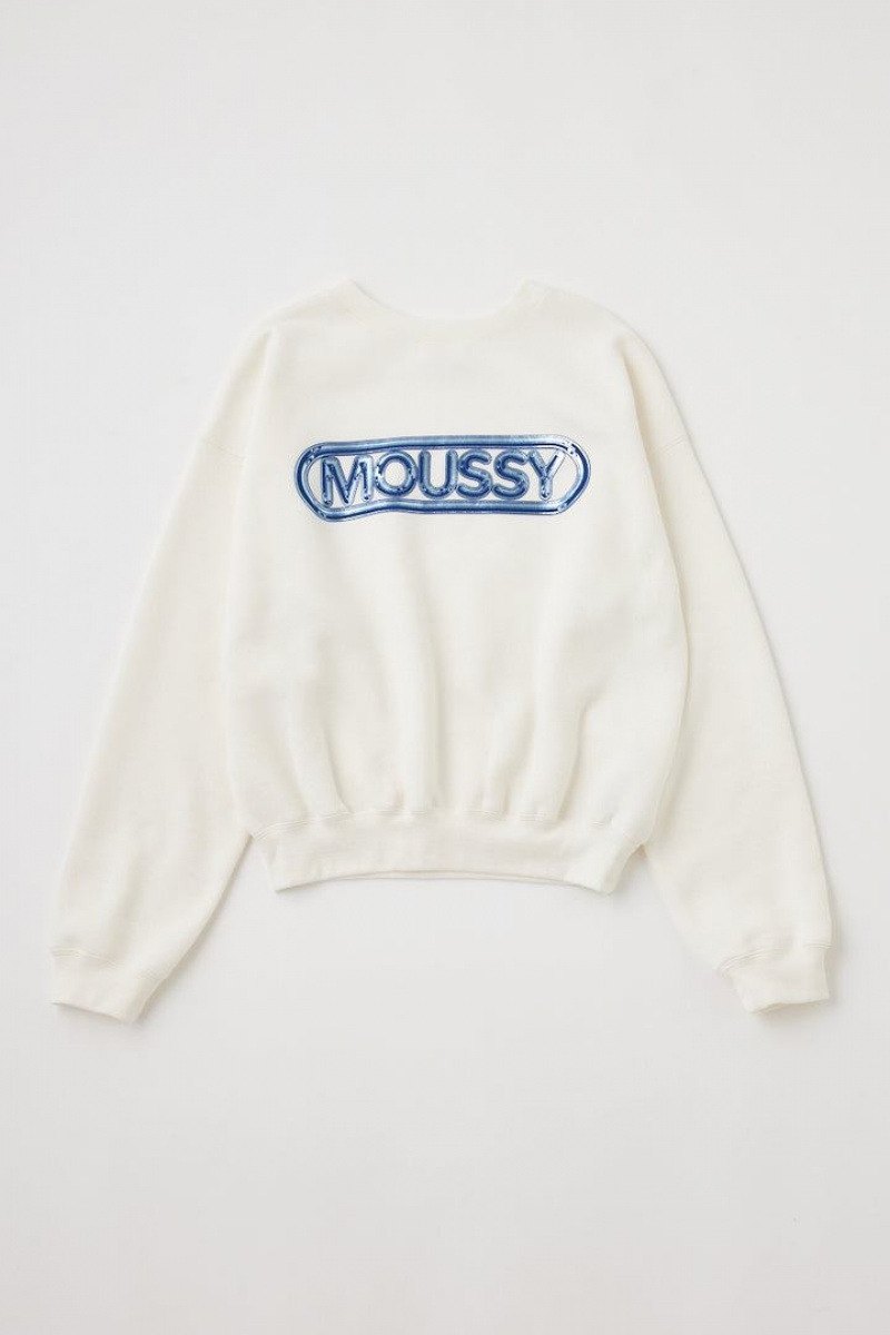 Dámské Mikiny Moussy Metallic Logo Bílé | JFI8980VK