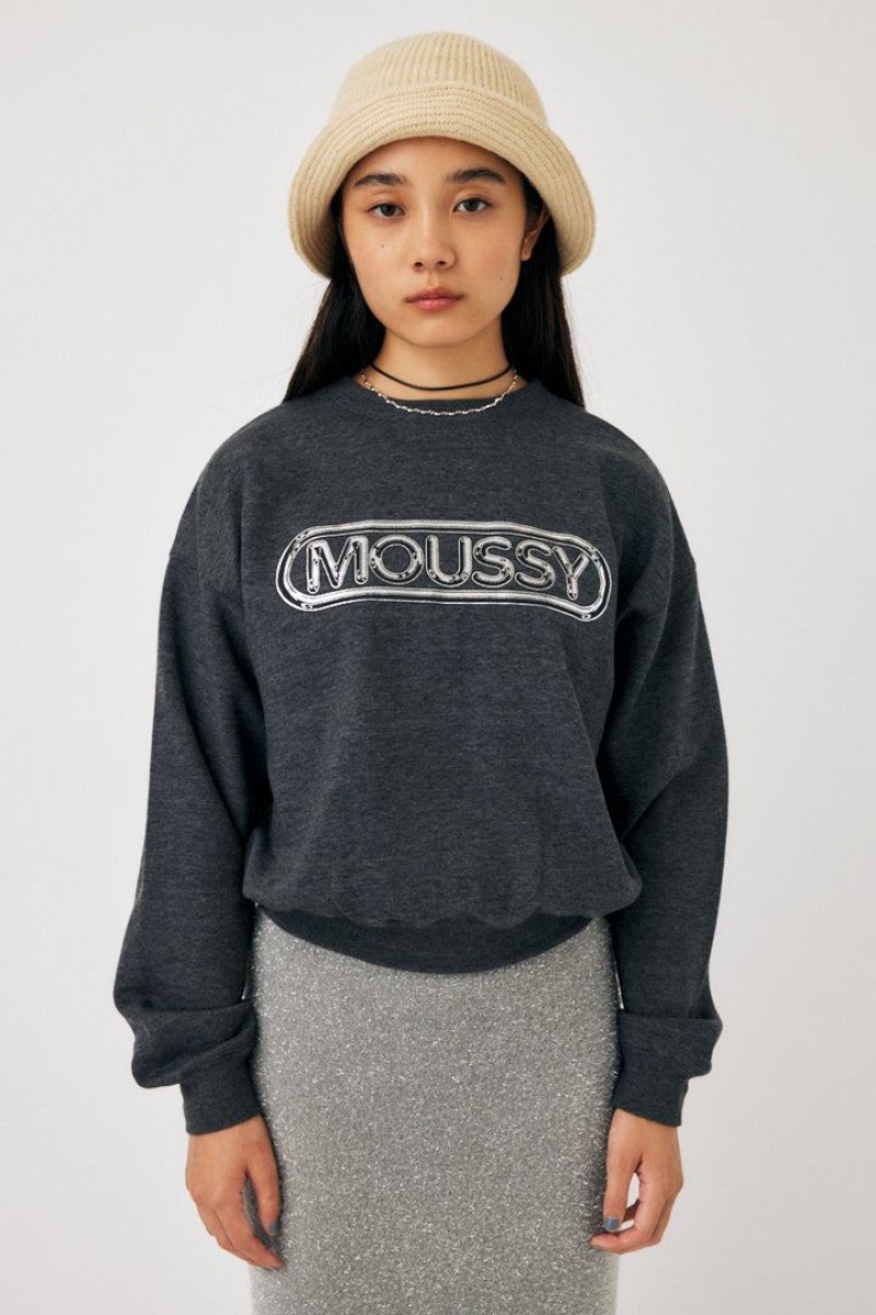 Dámské Mikiny Moussy Metallic Logo Černé | MRW8528XL