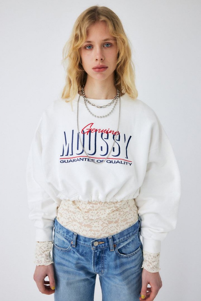 Dámské Mikiny Moussy Shadow Krátké Bílé | GJE9629RL