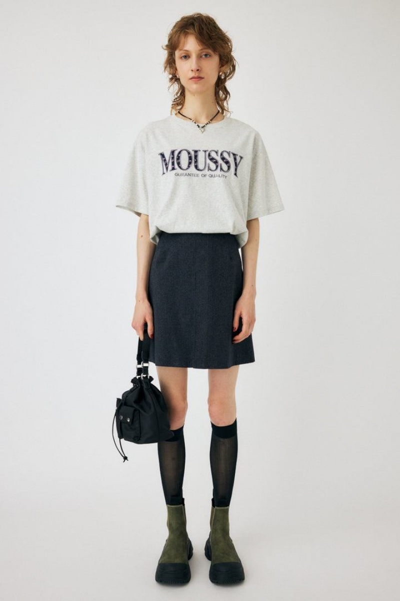 Dámské Sukně Moussy Front Tuck Check Tmavě Šedé | NOD9493VX