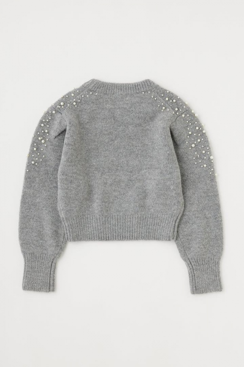 Dámské Svetry Moussy Beads Deco Knit Světle Šedé | VOP4167KI