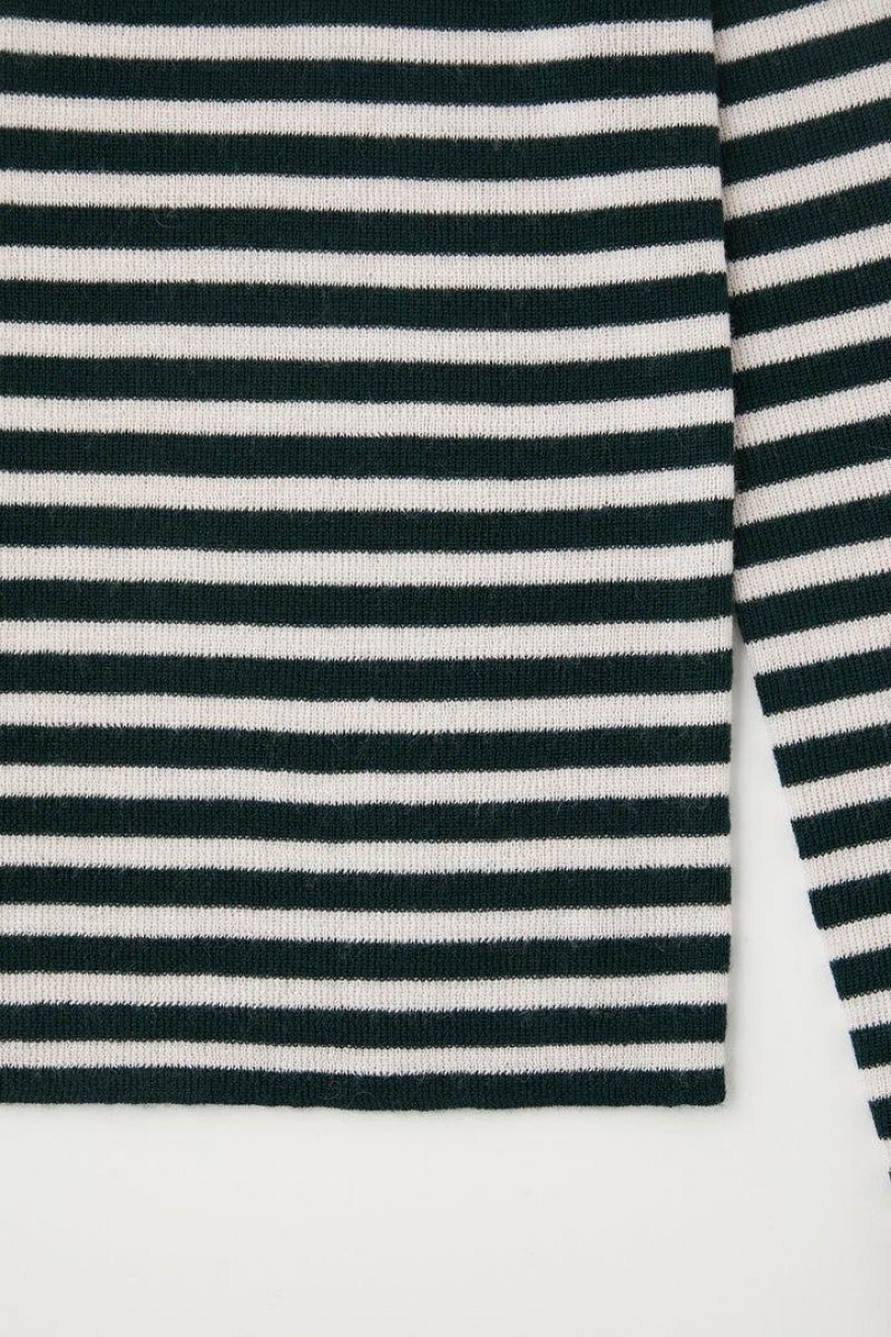 Dámské Svetry Moussy Border Knit Top Zelene | JAL5133VM