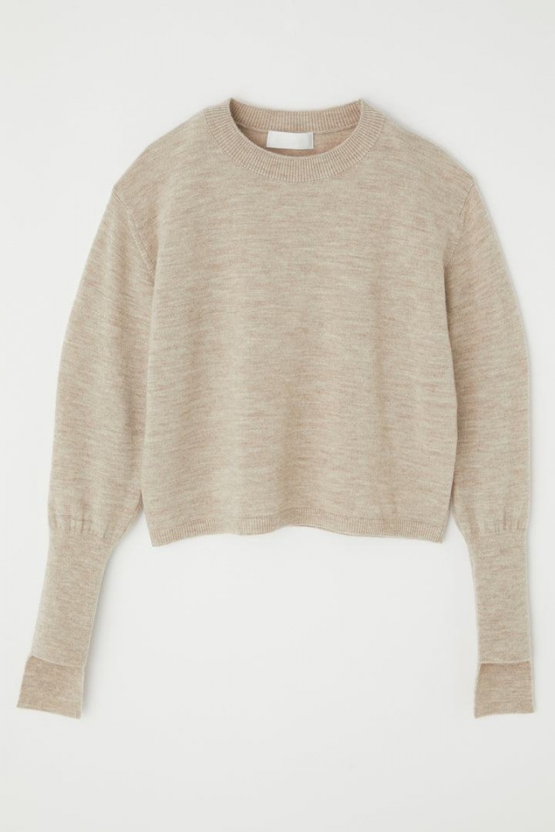 Dámské Svetry Moussy Bump Sleeve Knit Top Hnědožlutý | SQO9968HW