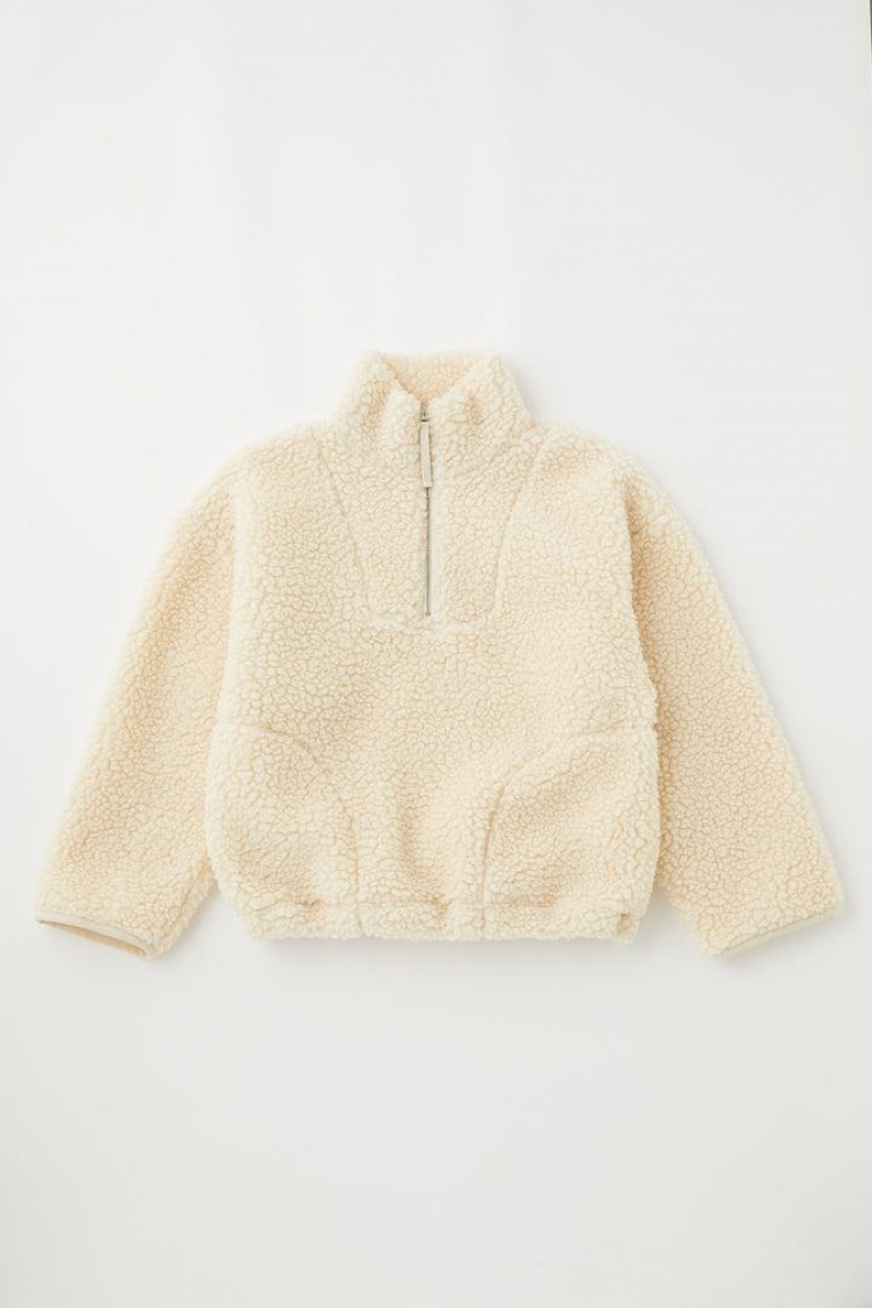 Dámské Svetry Moussy Half Zip Pullover Bílé | RXX2553YE