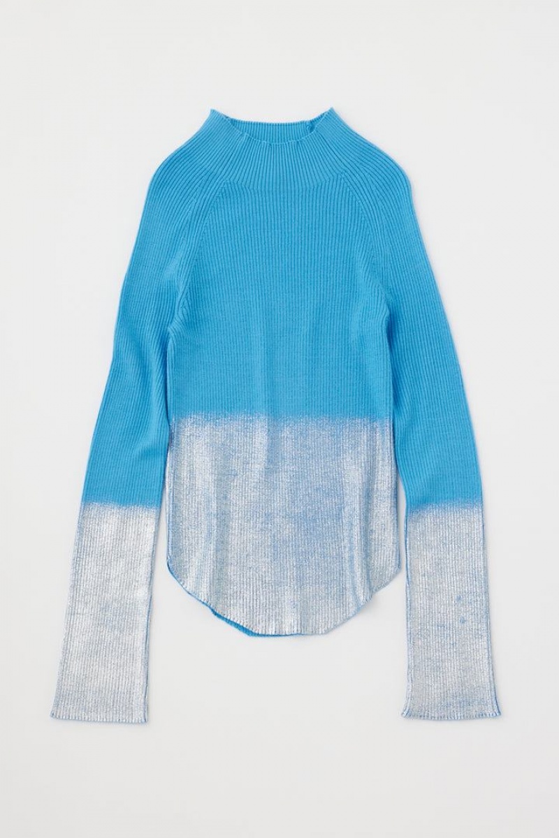 Dámské Svetry Moussy Metalic Rib Knit Blankyt | IDR4878SO