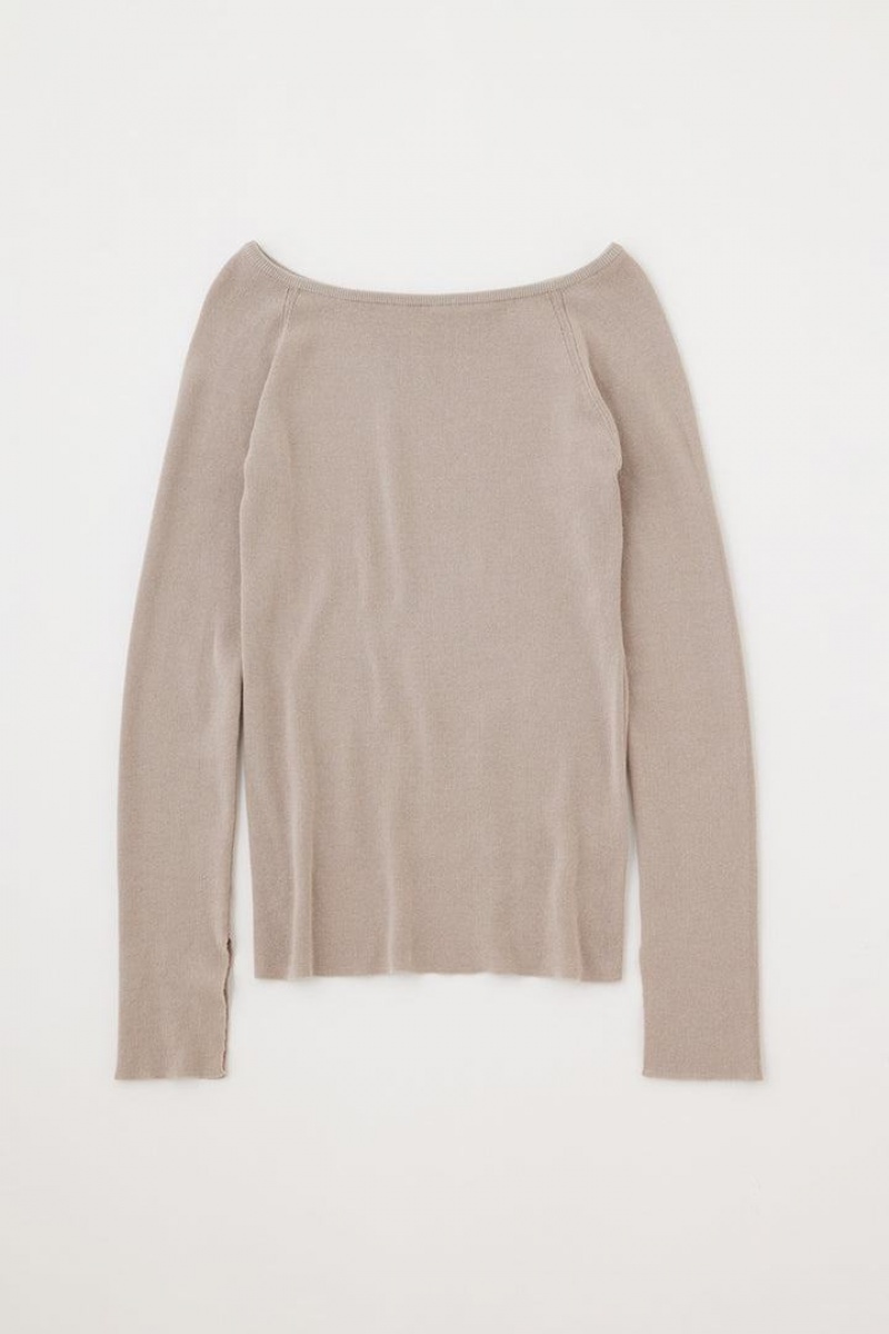 Dámské Svetry Moussy Off Shoulder Knit Šedé | YXN7677CC