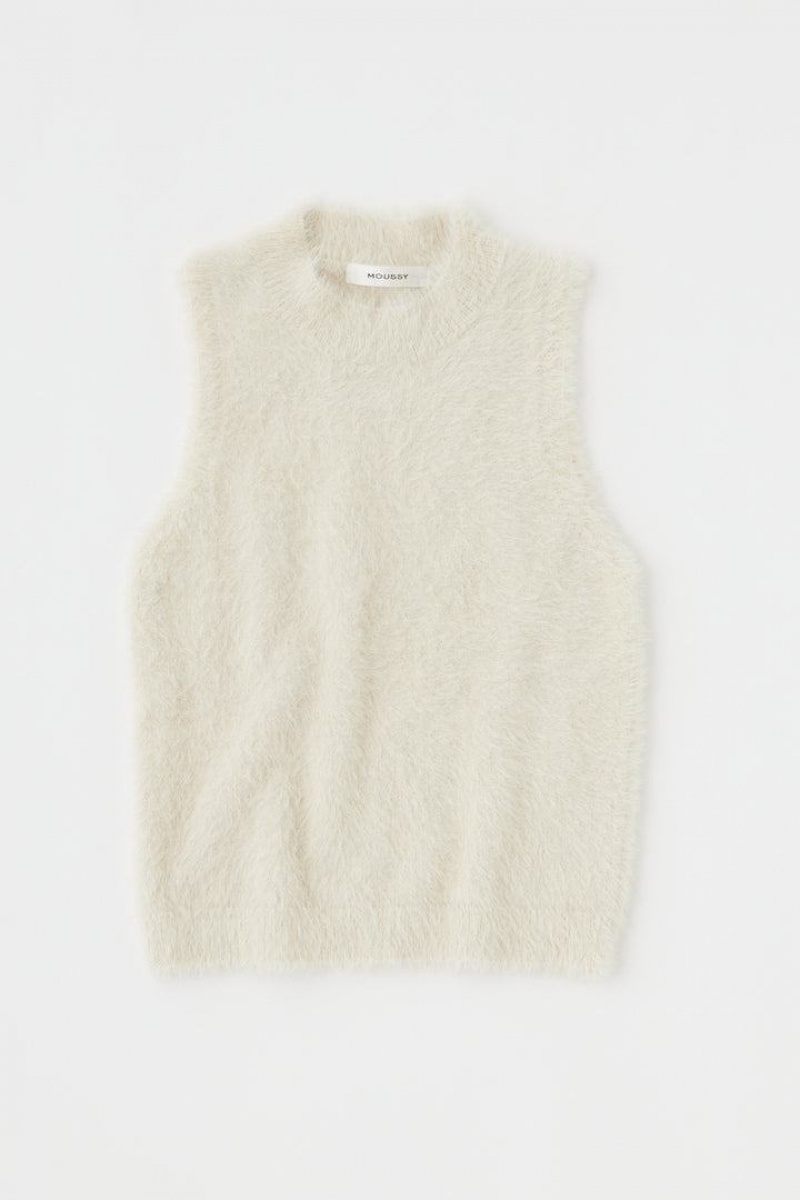 Dámské Svetry Moussy Shaggy Knit Bolero Béžový | GFS145WL