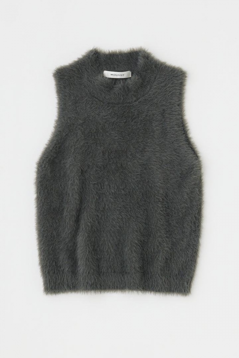 Dámské Svetry Moussy Shaggy Knit Bolero Šedé | BWC3071TE