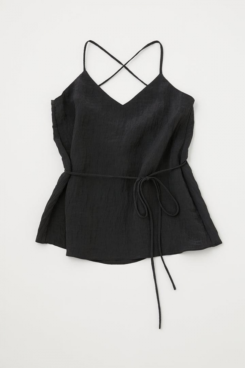 Dámské Tílko Moussy Back Ribbon Camisole Černé | RDG9164RW