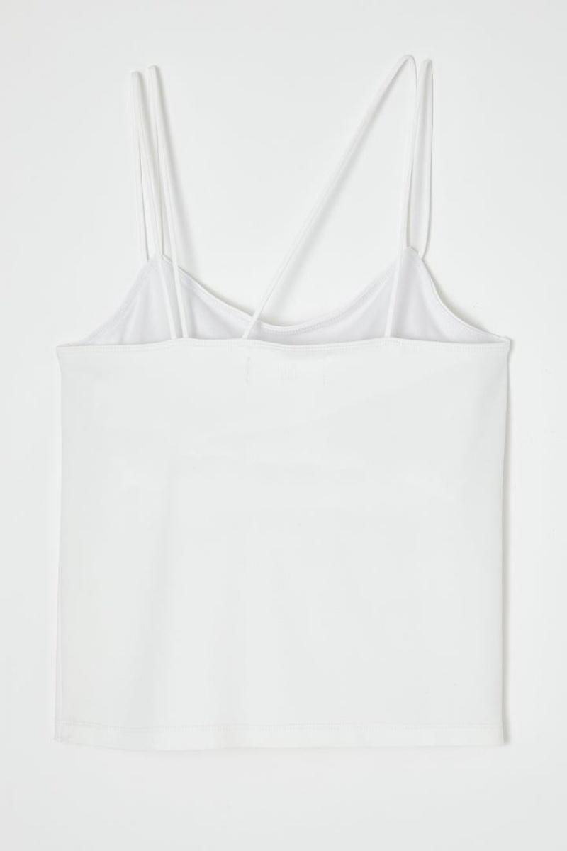 Dámské Tílko Moussy Cut Off Camisole Bílé | PWB7997DZ