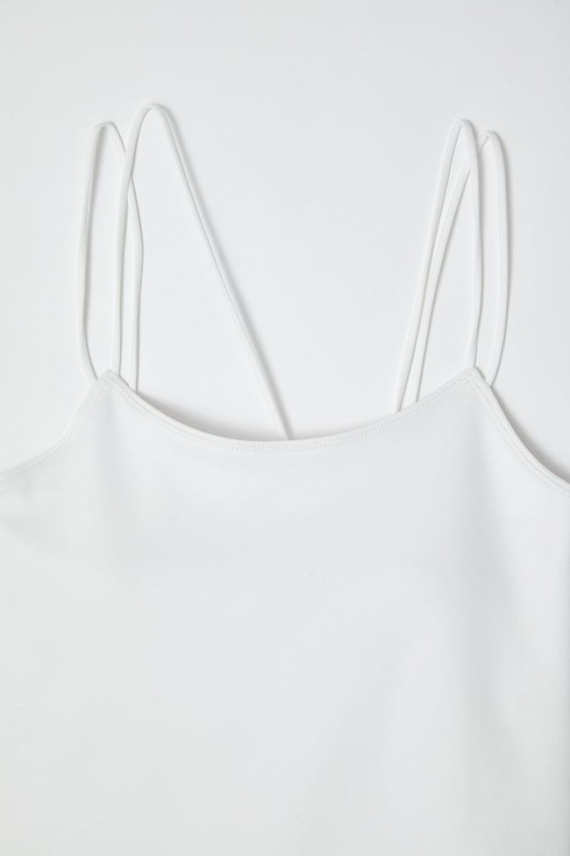 Dámské Tílko Moussy Cut Off Camisole Bílé | PWB7997DZ