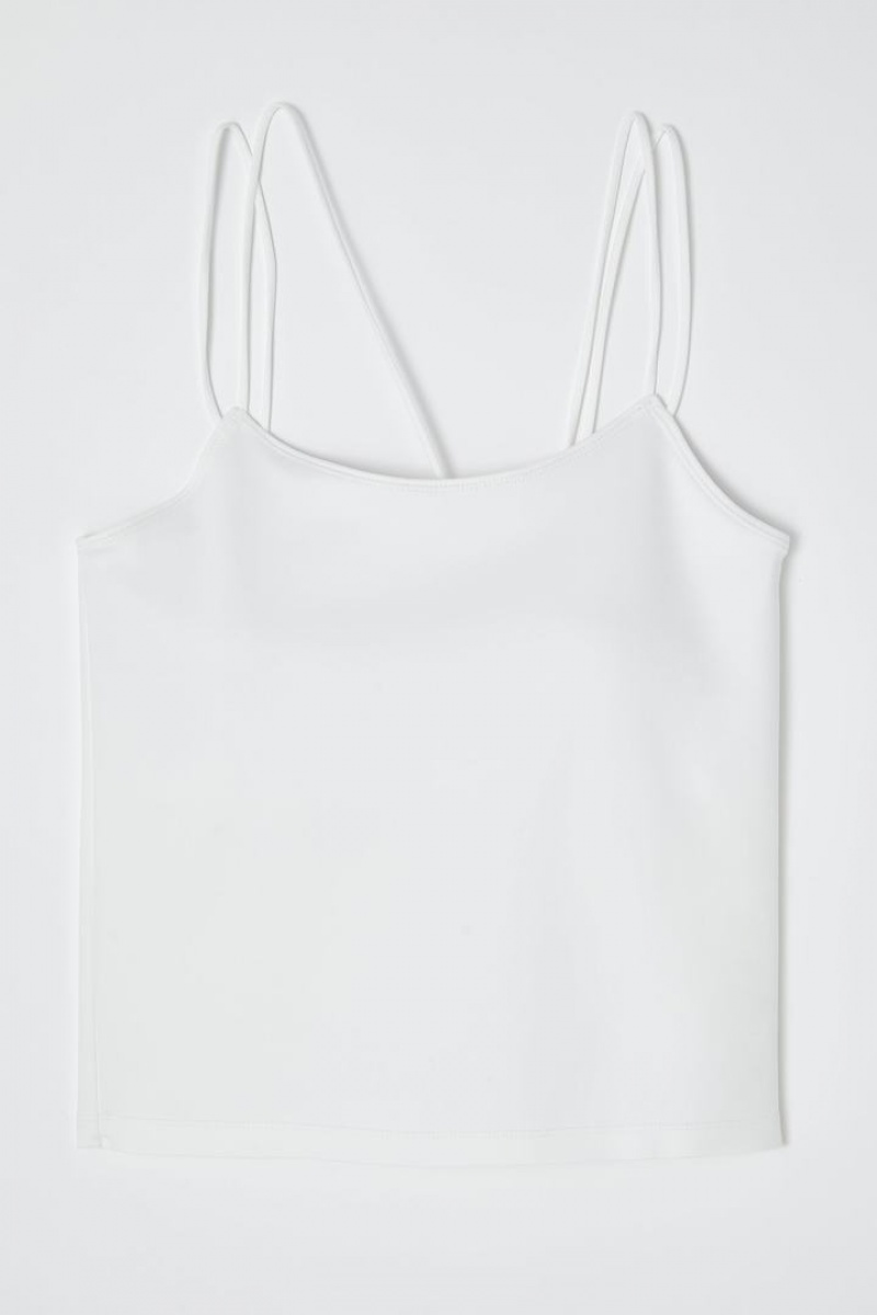 Dámské Tílko Moussy Cut Off Camisole Bílé | PWB7997DZ