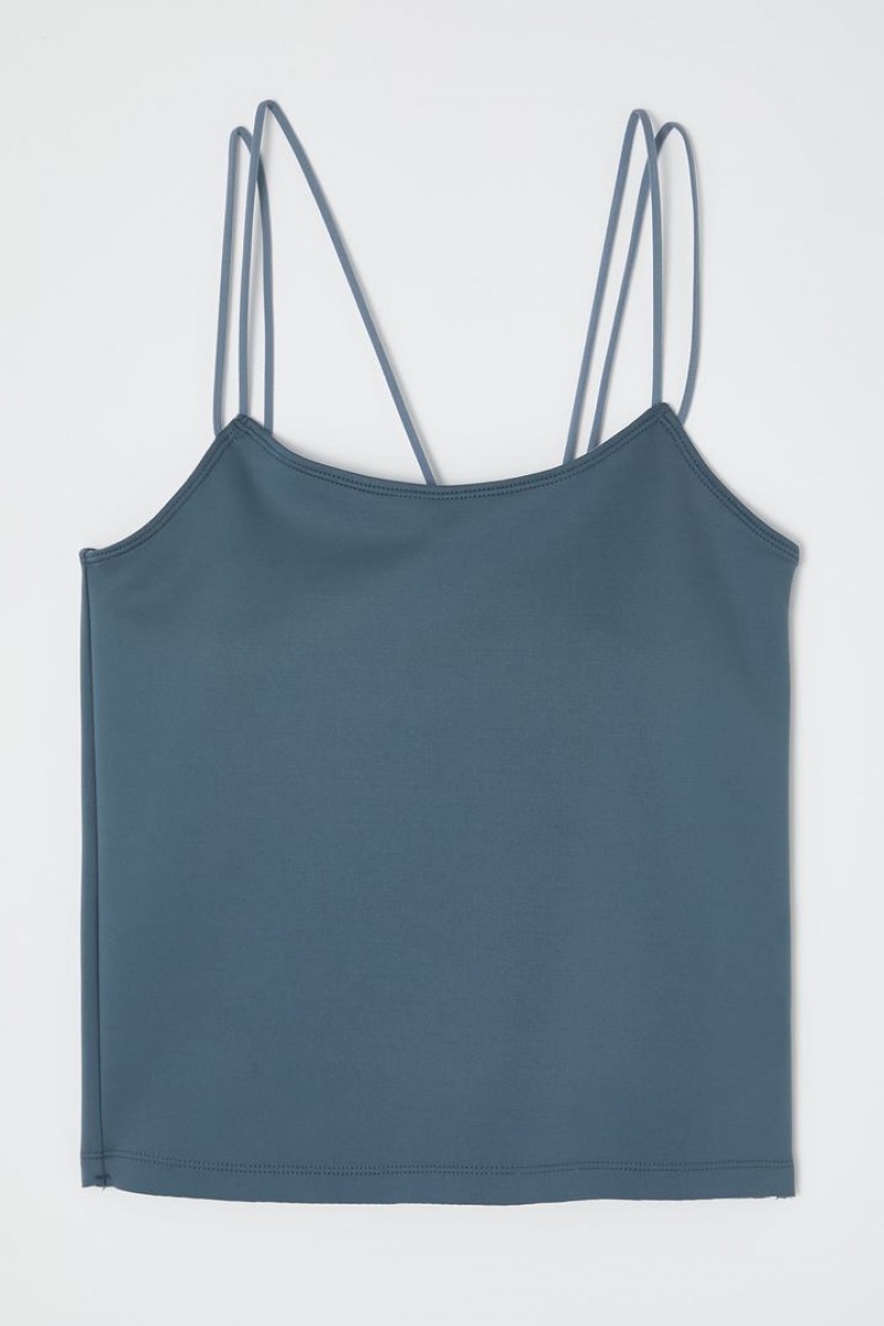 Dámské Tílko Moussy Cut Off Camisole Tyrkysové | XRC6719HV