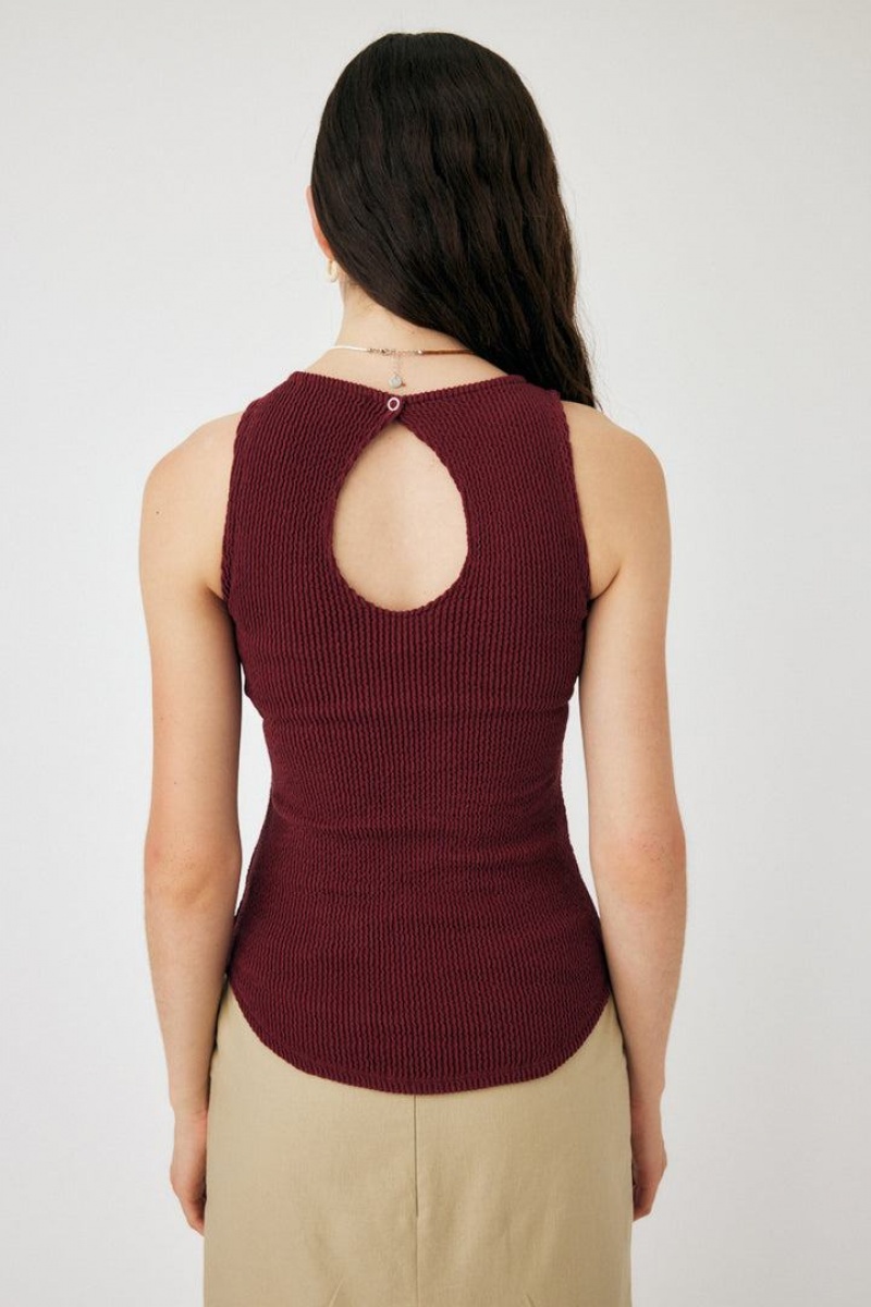 Dámské Tílko Moussy Open Back Middle Neck Červené | QFX2248CJ