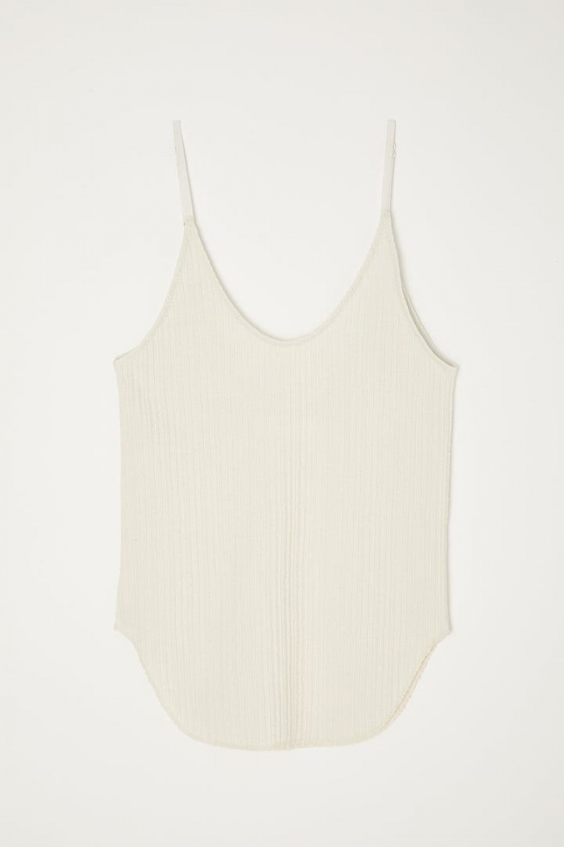 Dámské Tílko Moussy Pohodlí Basic Camisole Bílé | CZM2639IN