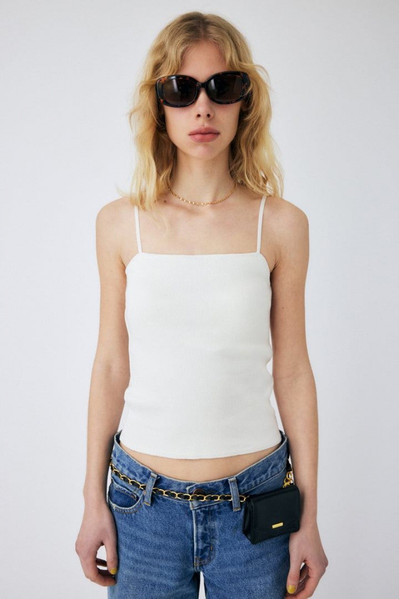 Dámské Tílko Moussy Square Cami Bílé | DUG4287GF