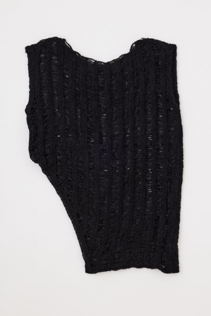 Dámské Tílko Moussy Tape Yarn Knit Černé | UAF650HX