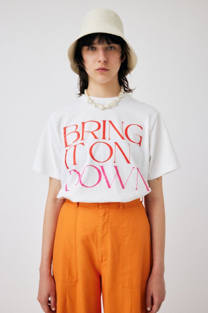 Dámské Tričko Moussy Baring It On Down Tee Bílé | LVU8917LC