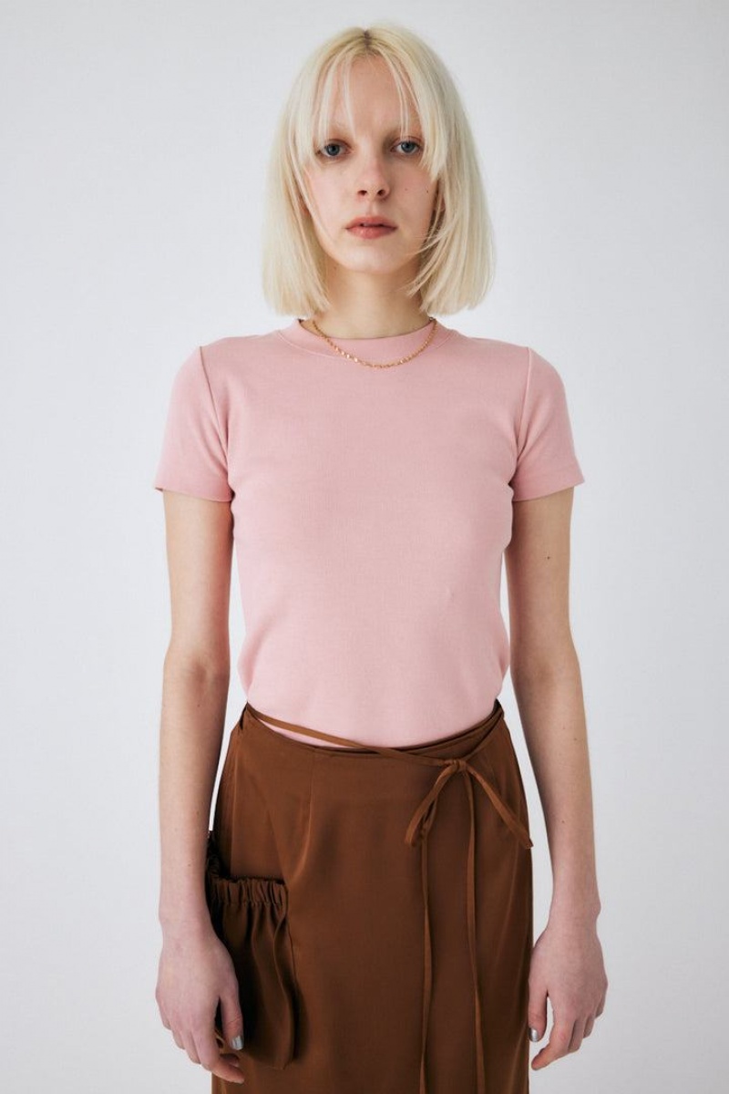 Dámské Tričko Moussy Botanical Dye Cropped Tee Růžové | YCI7057YQ