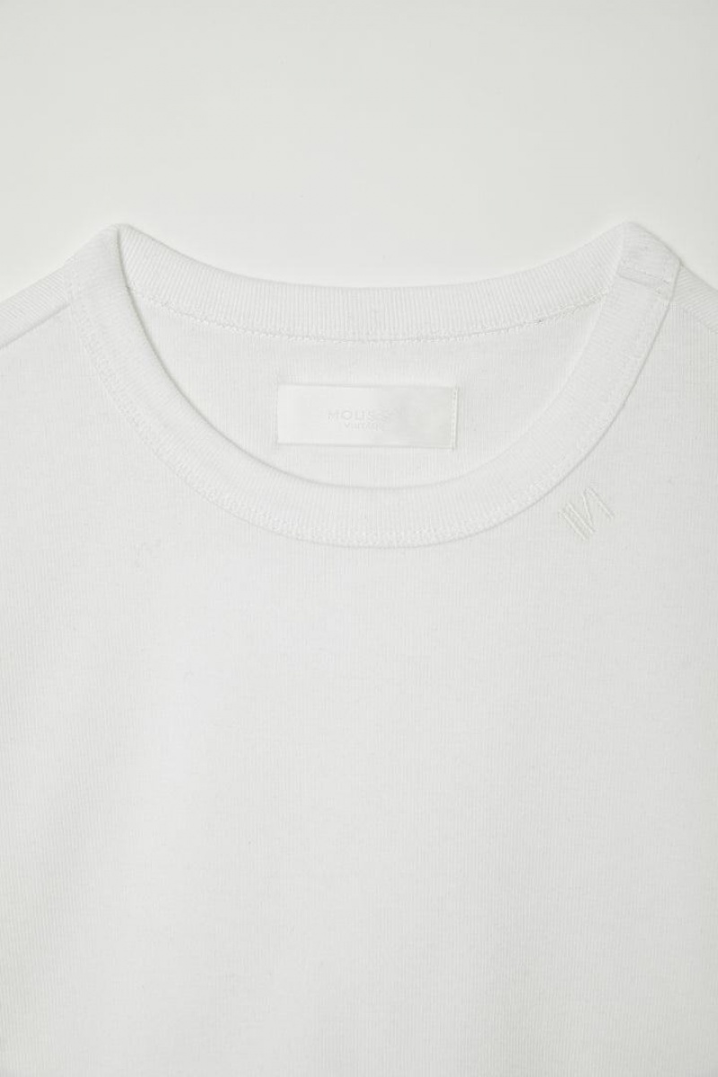 Dámské Tričko Moussy Cut Off Basic Tee Bílé | BQJ749JH