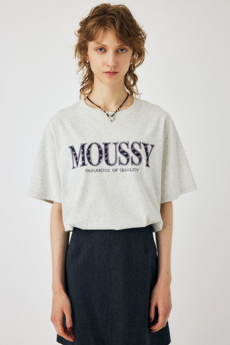 Dámské Tričko Moussy Logo In Logo Tee Tmavě Šedé | DSM4887YT