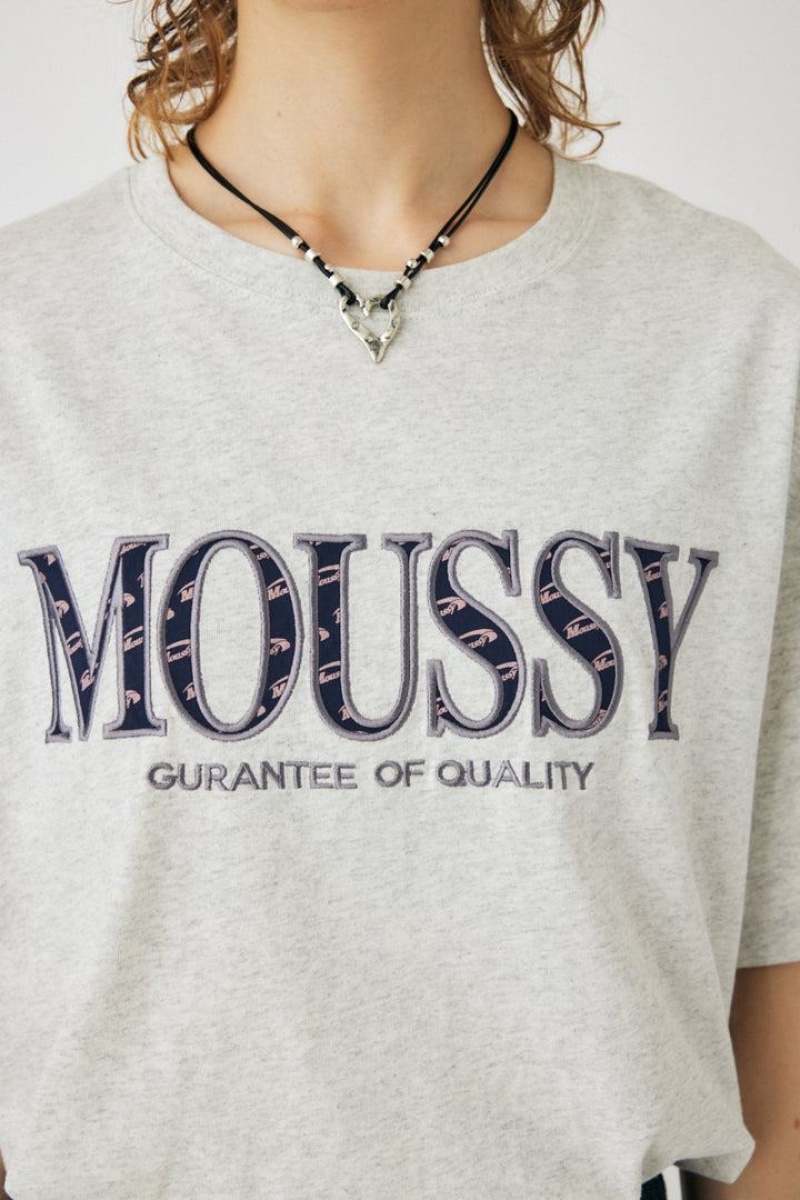 Dámské Tričko Moussy Logo In Logo Tee Tmavě Šedé | DSM4887YT