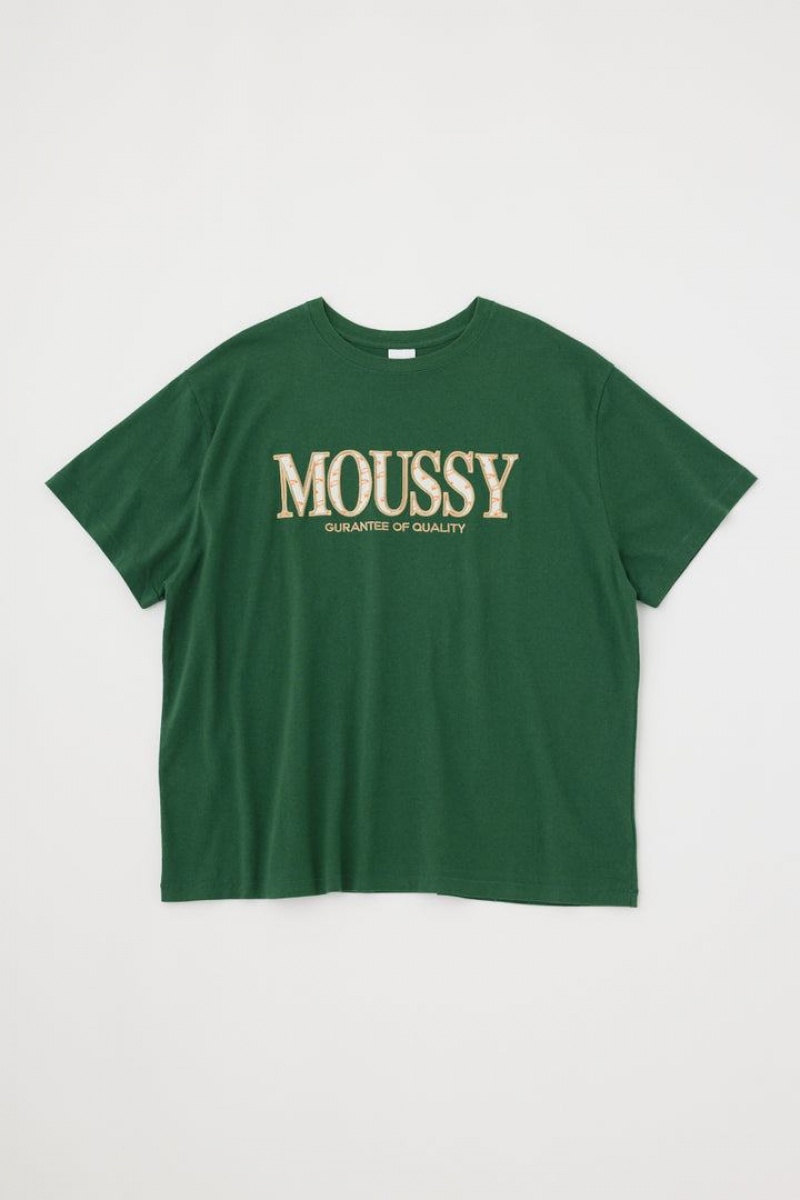 Dámské Tričko Moussy Logo In Logo Tee Zelene | CUO4860NL