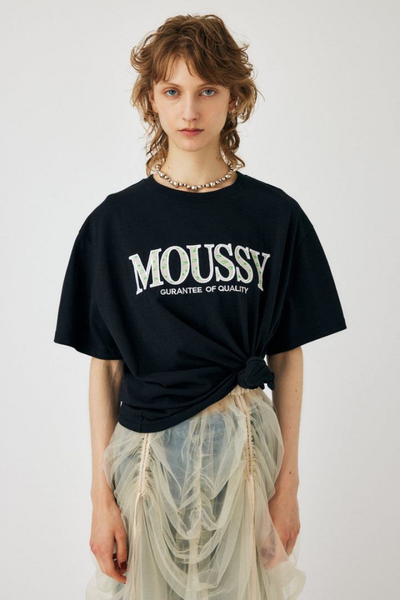 Dámské Tričko Moussy Logo In Logo Tee Černé | ZYU1939IF