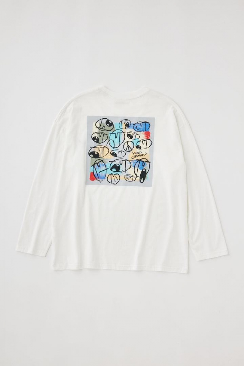 Dámské Tričko Moussy Logo Long Sleeve Tee Bílé | MRI7945AZ