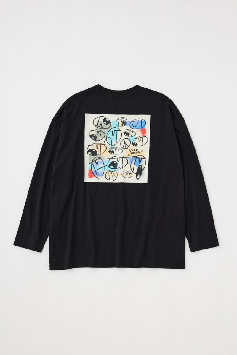 Dámské Tričko Moussy Logo Long Sleeve Tee Černé | MJK8288OS