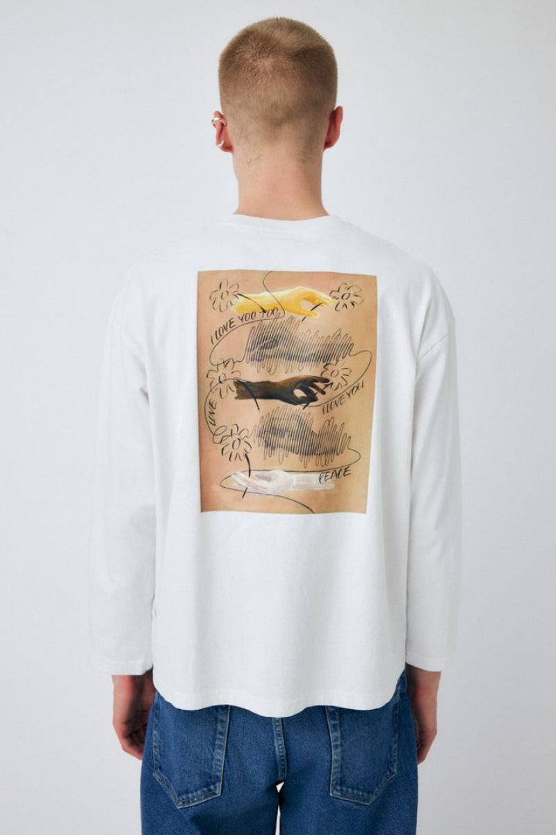 Dámské Tričko Moussy Long Sleeve Tee Bílé | PLO4327LI