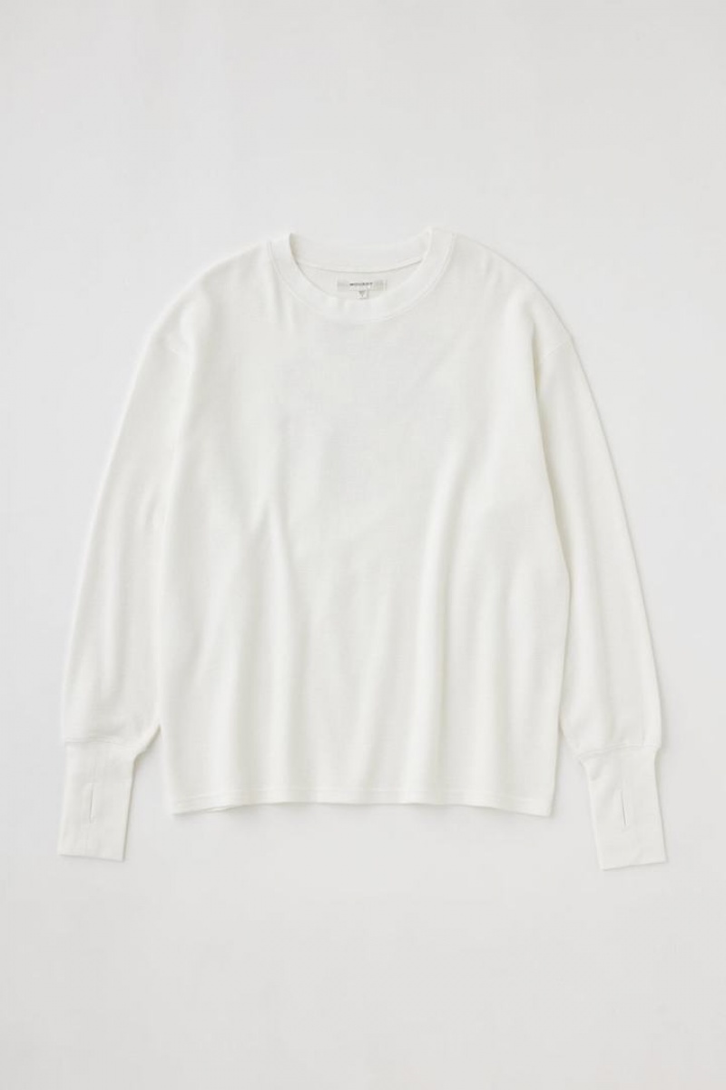 Dámské Tričko Moussy Mussy Logo Long Sleeve Tee Bílé | RON959EI